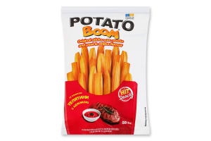 Сніданки сухізі смаком картоплі з телятиною та аджикою Палички оригінальні Potato boom м/у 50г
