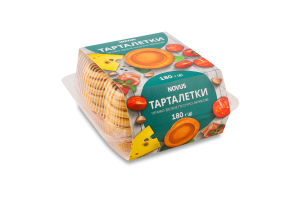 Печиво здобне пісочно-виїмкове Тарталетки Novus к/у 180г