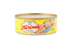 Печінка тріски натуральна 230г ж/б з ключем Alba Food