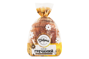 Хліб половинка в нарізці без дріжджів на заквасці Гречаний Добрий м/у 0.3кг