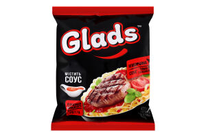 Лапша быстрого приготовления Говядина + Соус Томатный с базиликом Glads м/у 75г