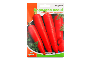 Насіння Морква Королева осені пакет гігант 15г Яскрава