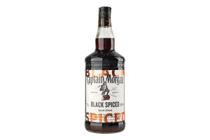 Напиток алкогольный 1л 40% на основе карибского рома Black Spiced Captain Morgan бут