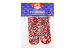 Ковбаса Брауншвейгська с/к в/г нарізка 75г в/у Верест