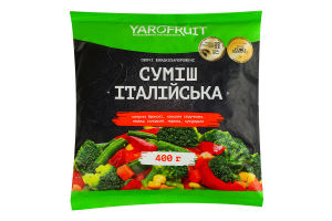 Суміш овочева швидкозаморожена Італійська Yarofruit м/у 400г