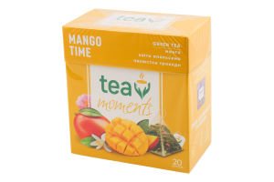 Чай зеленый байховый Mango Time Tea Moments к/у 20х1.7г