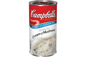 Campbell's Condensed Soup Great For Cooking Cream Of Mushroom Family Size