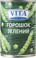 Горошек зеленый консервированный стерилизованный Vita 1c ж/б 420г