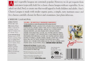 Amy's Cheese Lasagna