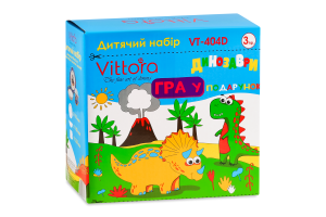 Набір посуду дитячого Динозаври склокераміка 3предмети Vittora