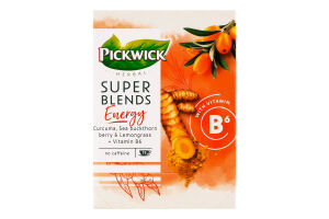 Чай травяной ароматизированный витаминизированный Лемонграсс Energy Super blends Pickwick к/у 15х1.5г