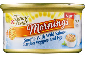 Fancy Feast Mornings Souffle with Wild Salmon, Garden Veggies and Egg Gourmet Cat Food
