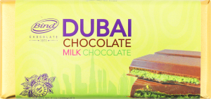 Шоколад Dubai молочний з фісташкою та тістом кадаїфі 200г Bind