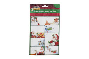 Holiday Smart Living Peel N Stick Glitter Gift Tags - 16 CT
