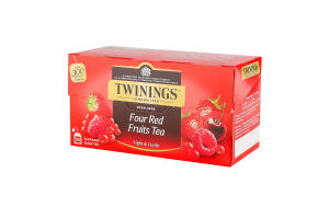 Чай чорний 4 червоні фрукти Twinings к/у 25x2г
