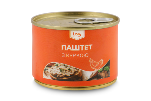 Паштет з куркою 200г ж/б Lan