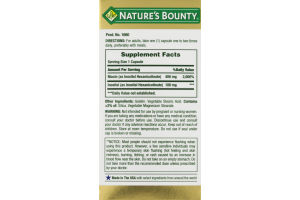 Nature's Bounty Niacin Capsules - 50 CT