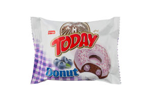 Кекс в глазурі з начинкою зі смаком чорниці Donut Today м/у 50г