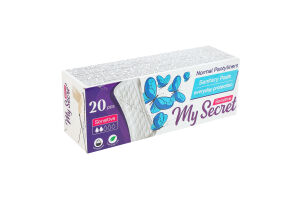 Прокладки ежедневные гигиенические без запаха Normal Sensitive My Secret 20шт