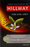 Чай чорний байховий листовий з ароматом бергамоту Fine Earl Grey Hillway в/с к/у 100г