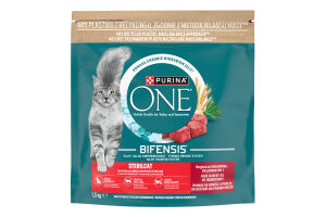 Корм для котов ONE Sterilcat с говядиной сухой