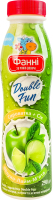 Напиток из сыворотки нежирный Яблоко-лайм-мята Double Fun Фанні п/бут 290г