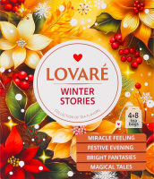Чай чорний асорті Winter stories Lovare к/у 4х8шт