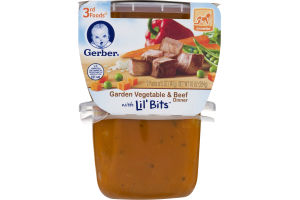 Gerber 3rd Foods Garden Vegetable & Beef Dinner with Lil' Bits - 2 CT