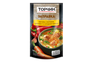 Заправка овощная пастеризованная с морковью луком и сладким перцем Торчин д/п 180г