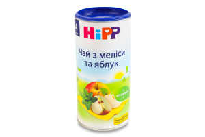 Чай для детей от 4мес сухой быстрорастворимый из мелиссы и яблок Hipp тубус 200г
