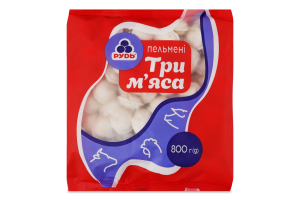 Пельмени замороженные Три мяса Рудь м/у 800г