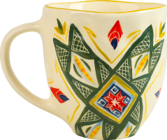 Чашка широкая 0.45л Зеленая Пасха Покутська кераміка 1шт