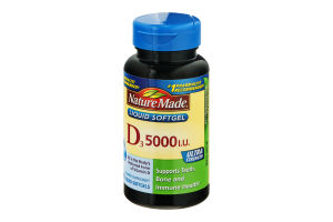 Nature Made D3 5000 IU Liquid Softgels - 90 CT
