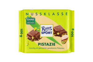 Шоколад молочный с обжаренными солеными кусочками фисташек Ritter Sport м/у 100г