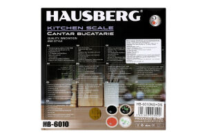 Весы кухонные электронные до 5кг Home Hausberg 1шт
