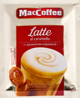 Напій кавовий розчинний з ароматом карамелі 3в1 Latte MacCoffee м/у 22г