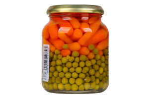 Горошок Helios зелений дрібний з морквою конс