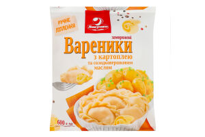 Вареники замороженные с картофелем и сладкосливочным маслом Ласунка м/у 600г