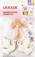 Украшение кондитерск Украса Два голубя с крестиком