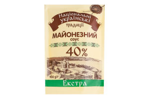 Соус майонезный 40% Экстра Національні українські традиції д/п 160г
