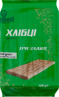 Хлібці хрусткі без дріжджів без цукру Три злаки Galleti м/у 100г