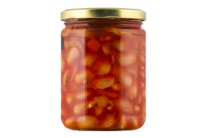 Квасоля стерилізована з грибами та овочами в томатному соусі з цукром та підсолоджувачем the Banka с/б 500г