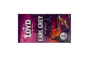 Чай чорний з ароматом бергамоту Earl Grey Loyd к/у 20х1.5г
