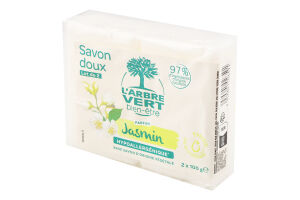 Мыло с натуральным экстрактом жасмина Savon Doux L'arbre Vert 2х100г