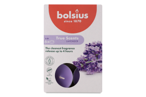Набір свічок чайних з ароматом лаванди №101926941577 True Scents Bolsius 6шт