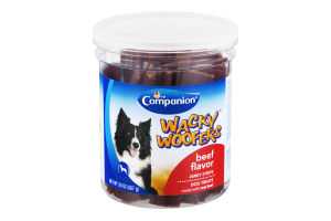 Companion Wacky Woofers Jerky Strips Beef