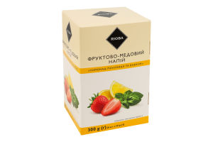 Напиток фруктово-медовый Лимонад клубника и базилик RIOBA к/у 6х50г