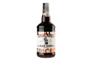 Напиток алкогольный 0.7л 40% на основе карибского рома Black Spiced Captain Morgan бут