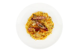 Бігус з мисливськими ковбасками ваг