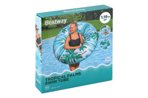 Круг надувной d119см №36237 Тропические пальмы Bestway 1шт